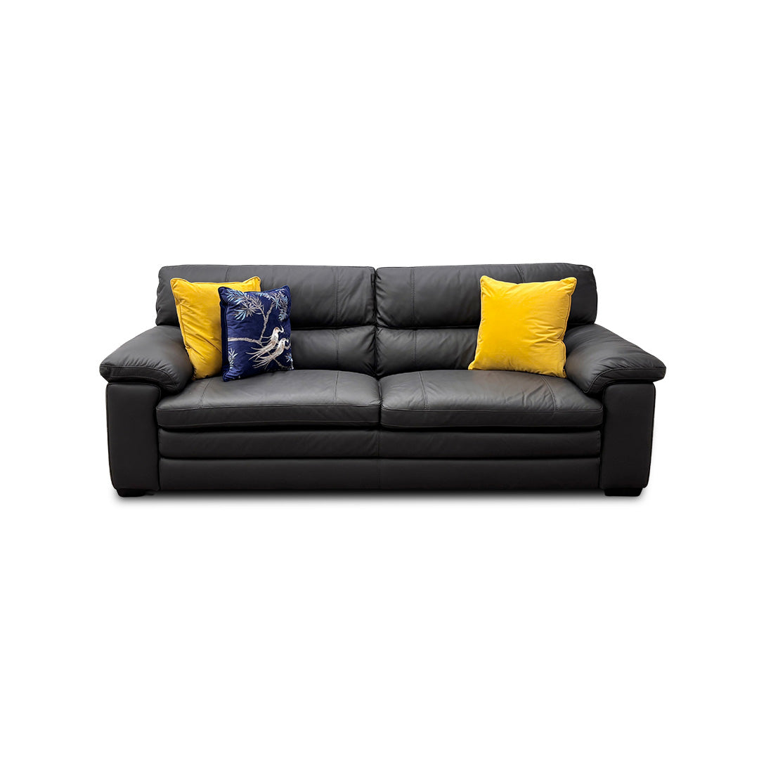 World of Leather 'Cozee' Nw-517e Shale Grey Leather 3 Seater Sofa