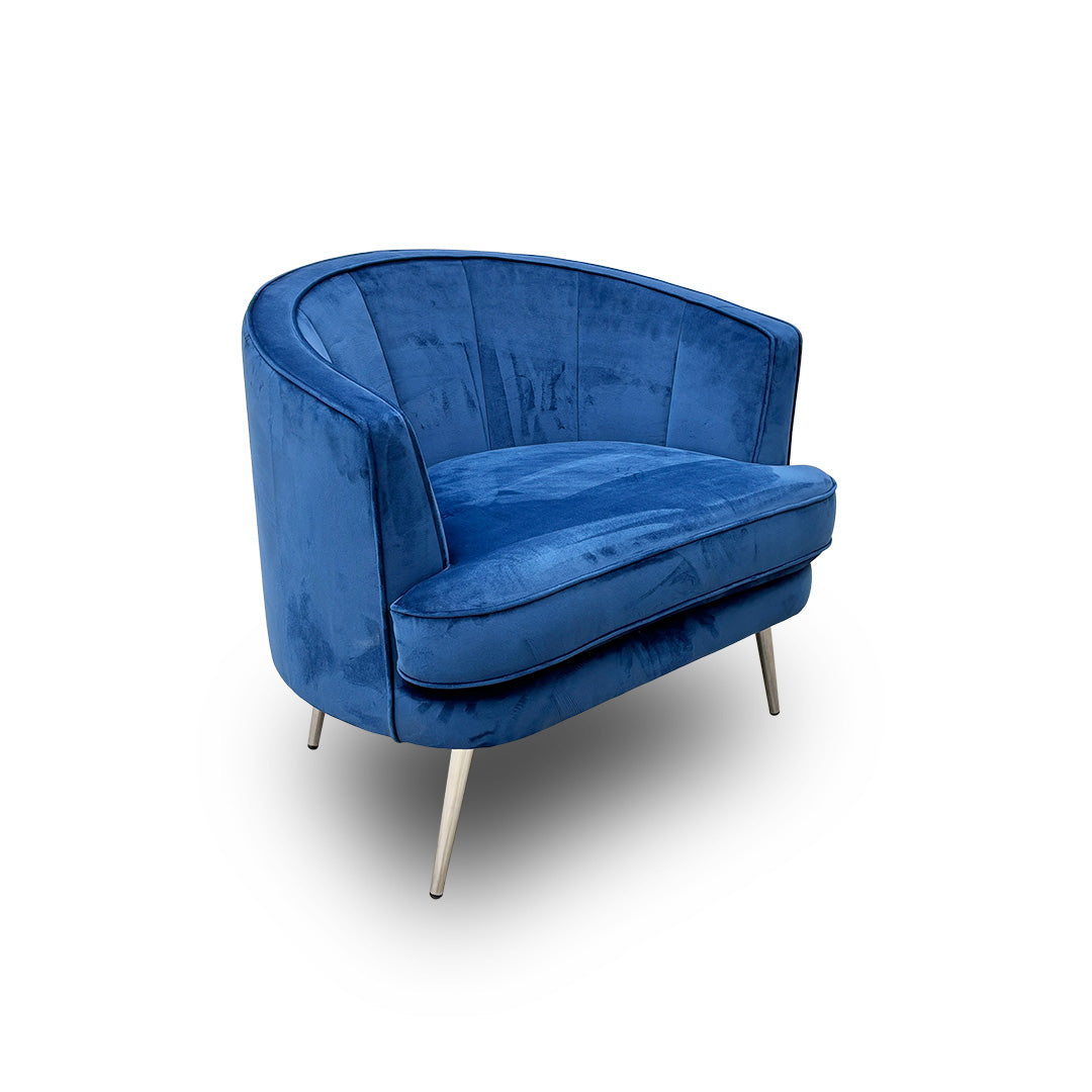 'Enchanted' Royal Blue Velvet Accent Chair