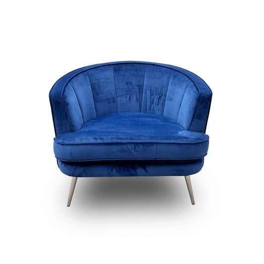 'Enchanted' Royal Blue Velvet Accent Chair