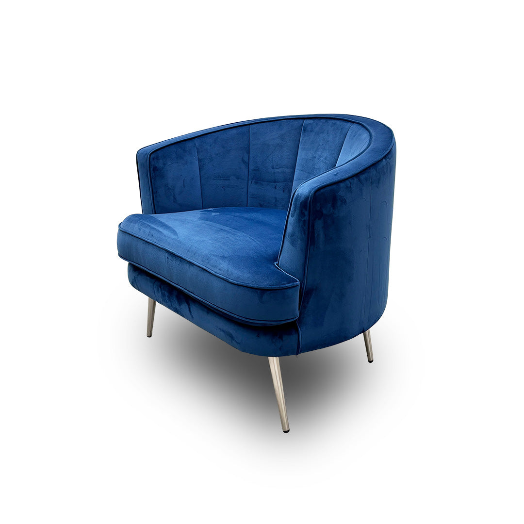 'Enchanted' Royal Blue Velvet Accent Chair