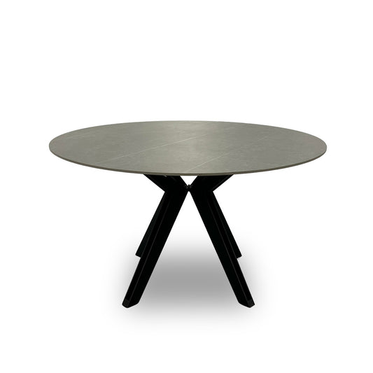 ‘Kore’ Grey Sintered Stone Round Dining Table