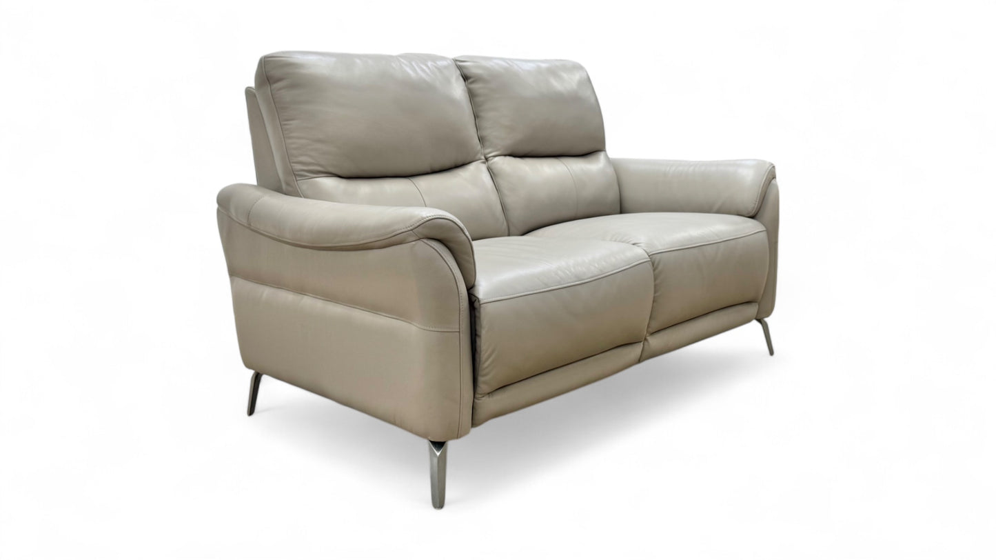 ‘Daytona’ Lead Grey Leather 2 Seater Sofa