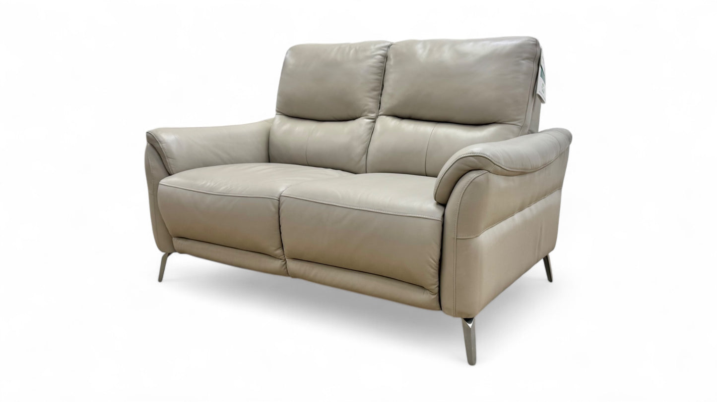 ‘Daytona’ Lead Grey Leather 2 Seater Sofa