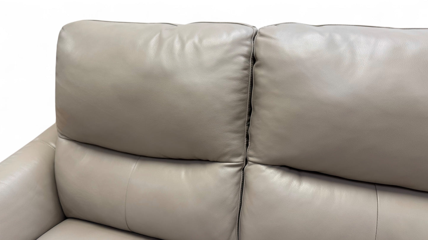 ‘Daytona’ Lead Grey Leather 2 Seater Sofa