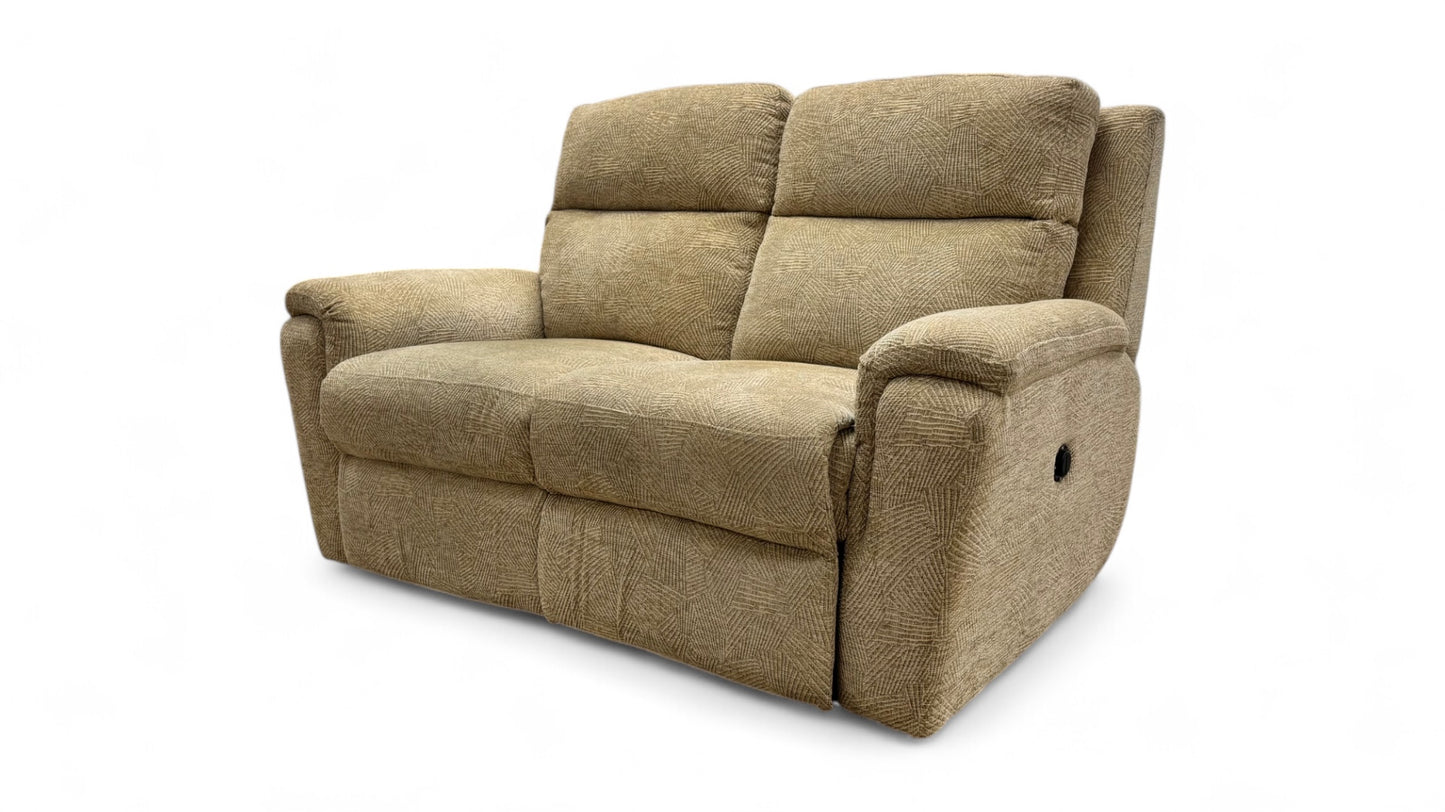 ‘Townley’ Oatmeal Fabric 2 Seater Power Recliner Sofa