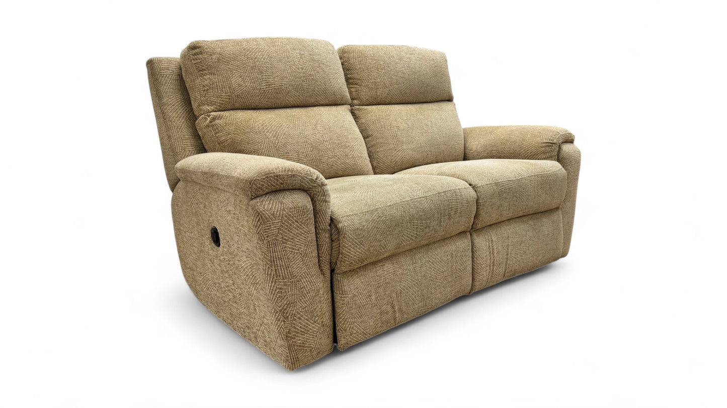 ‘Townley’ Oatmeal Fabric 2 Seater Power Recliner Sofa