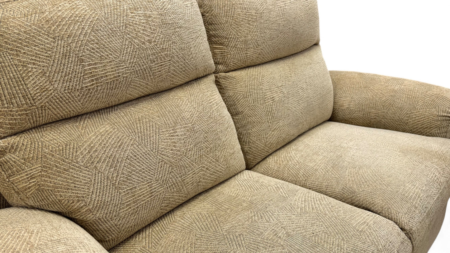 ‘Townley’ Oatmeal Fabric 2 Seater Power Recliner Sofa