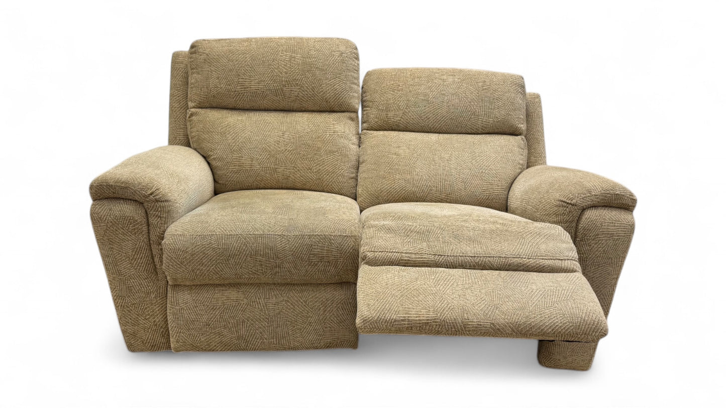 ‘Townley’ Oatmeal Fabric 2 Seater Power Recliner Sofa