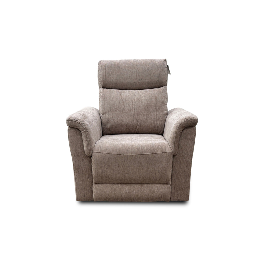 ‘Maude’ Mocha Tight Weave Fabric Power Recliner Chair