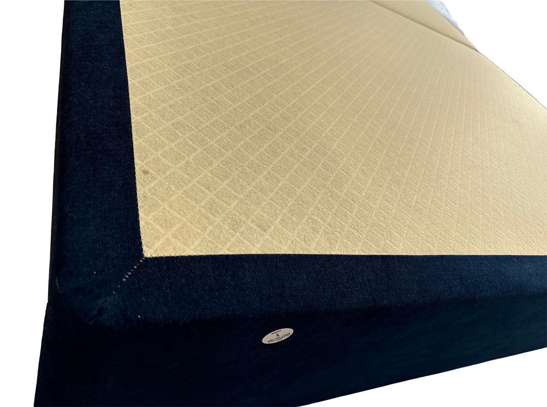 'Bella' Navy Velvet Divan Base + Headboard with 2 Drawers - Double