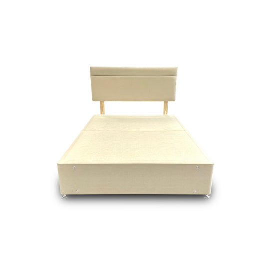 ‘Capella’ Cream Velvet Divan Base + Headboard - Double