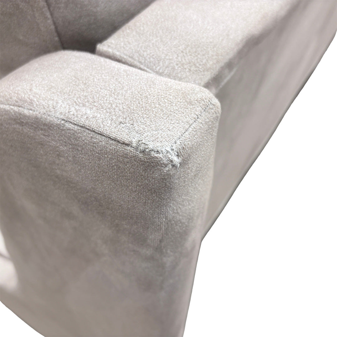 ‘Javier’ Smooth Stone Ottoman Bed Frame - Double