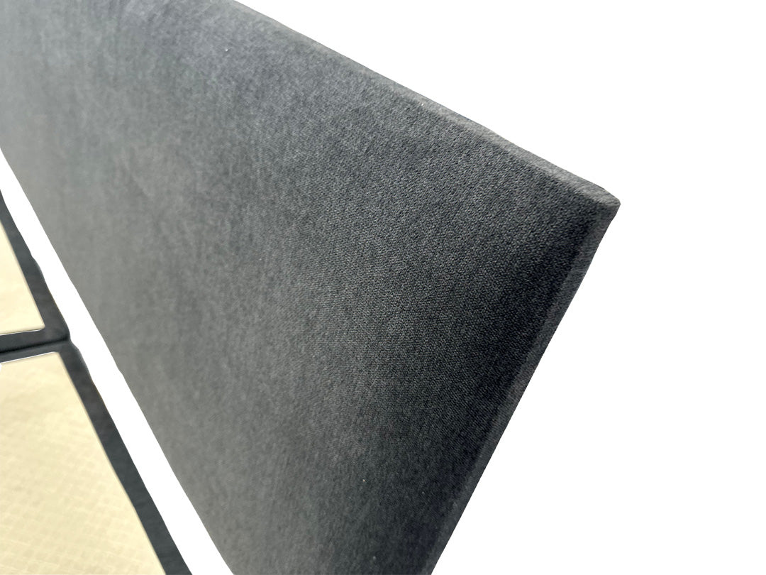 ‘Roma’ Carbon Grey Velvet Divan Base + Headboard with 2 Drawers - Super King