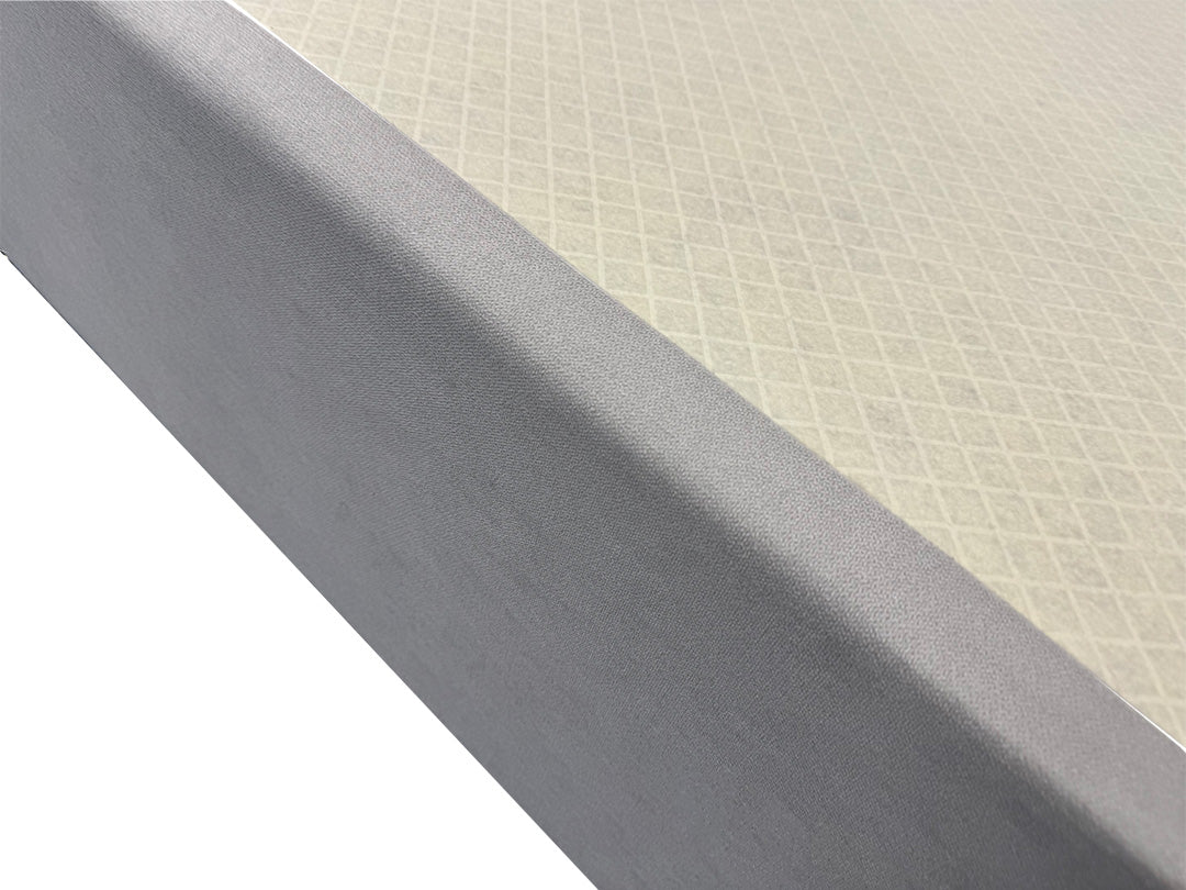 'Roma' Silver Velvet Divan Base + Headboard - Super King