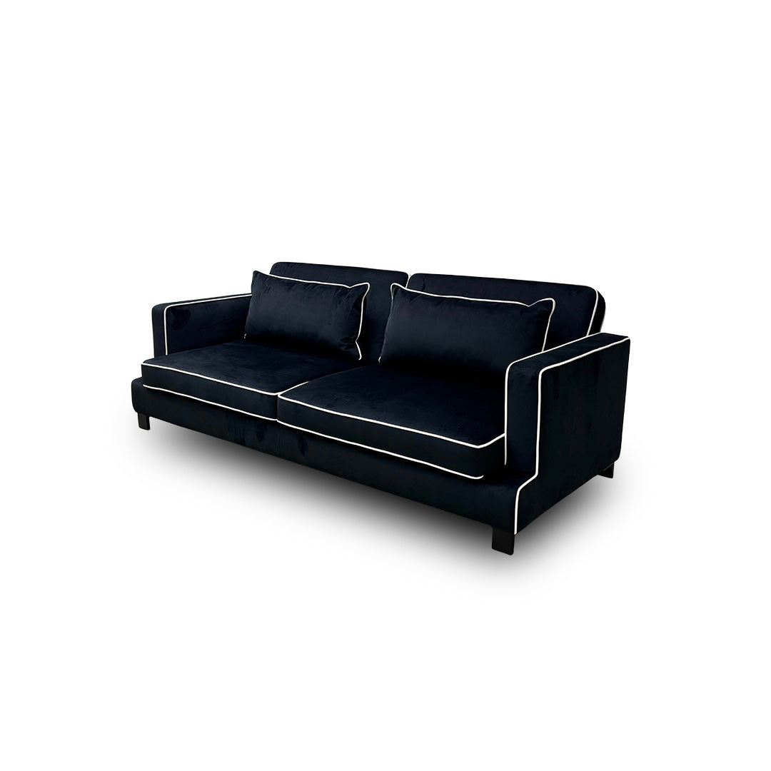 ‘Demure’ Black Demure Velvet 4 Seater Sofa Bed