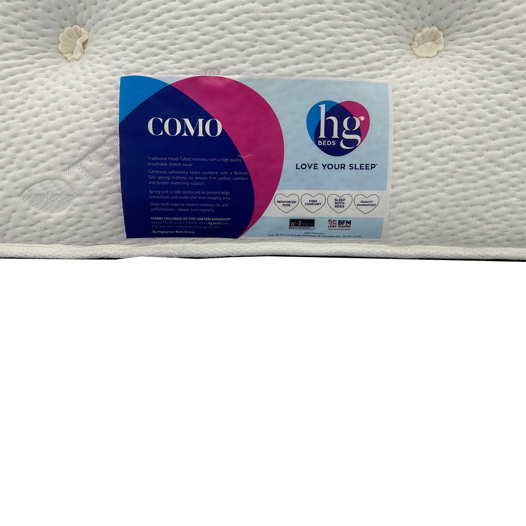 ‘Como’ Ortho Fully Pocket Sprung Firm Double Sided Mattress - Super King