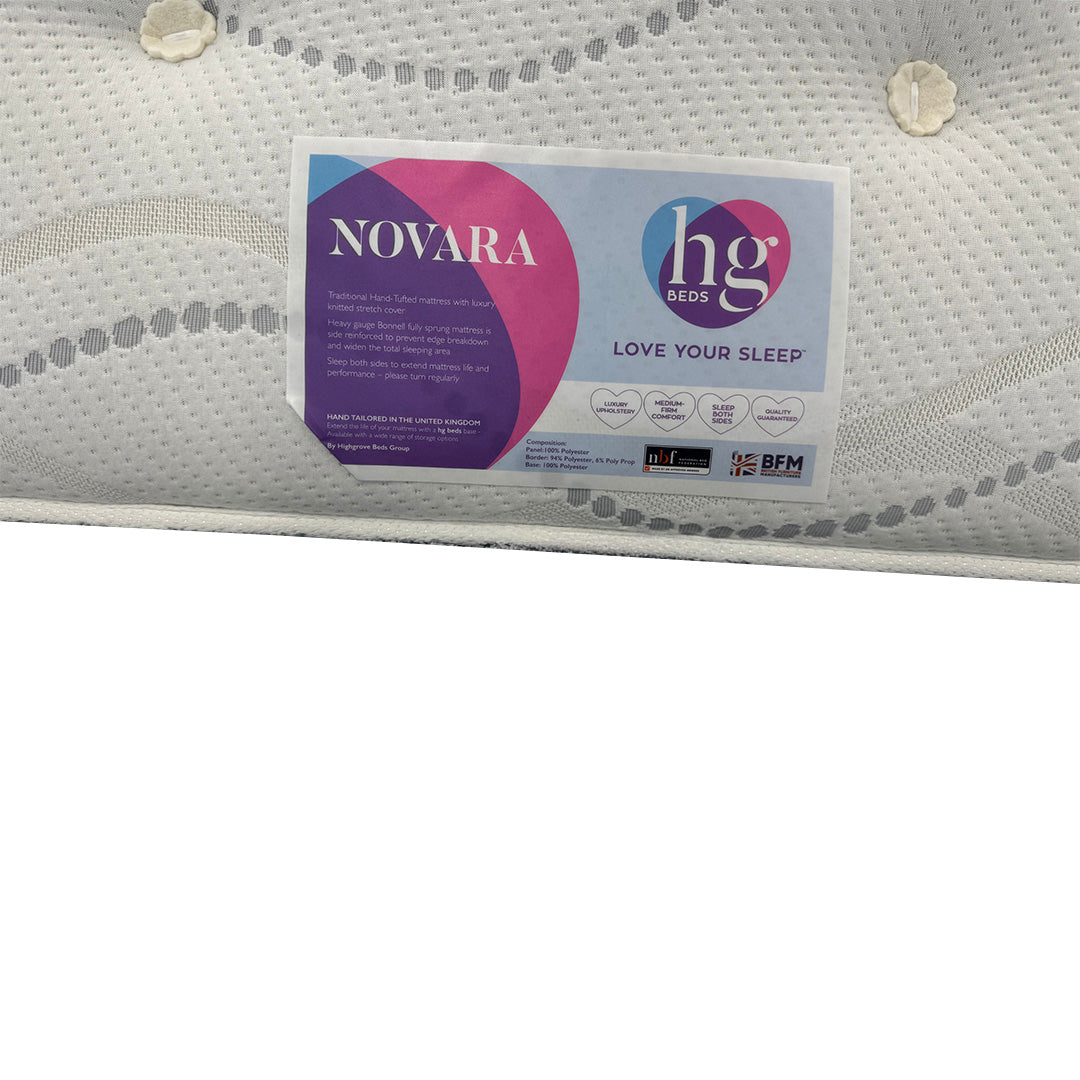 'Novara" Ortho Hand-Tufted Fully Pocket Sprung Double Sided Mattress - Double Highgrove