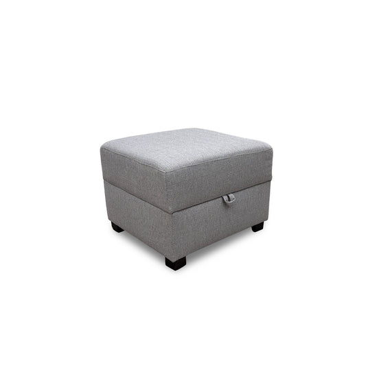 ‘Darcy' Grey Fabric Storage Footstool