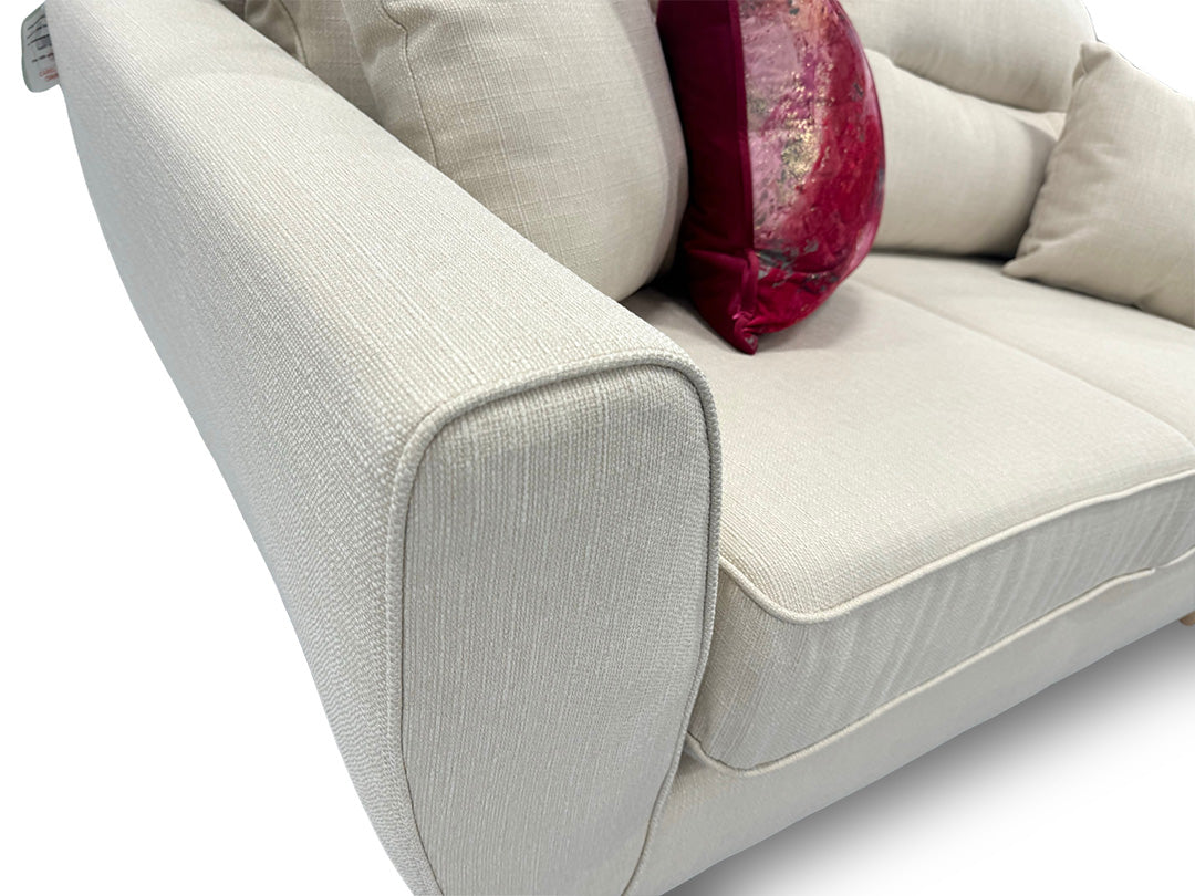 ‘Hetty’ Natural Cream Fabric 3 + 2 Seater Sofa Set