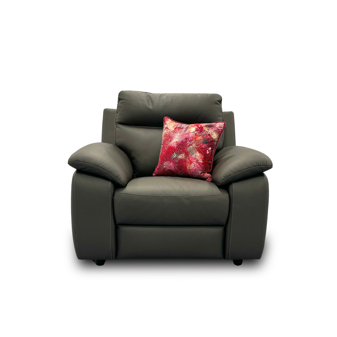 Nicoletti ‘Pepino’ 327 Torello Grigio Scuro Leather Armchair