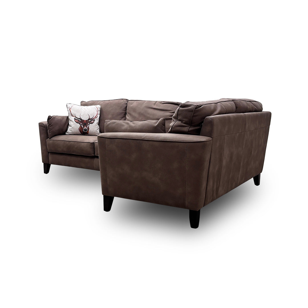 ‘Brondby’ Bfa-Bey-R06 Brown Suede Small Right Hand Facing Corner Sofa