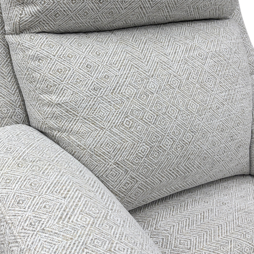 G Plan 'Kingsbury' B010 Nebular Pebble Fabric Power Recliner Armchair with Power Headrests and Power Lumbar