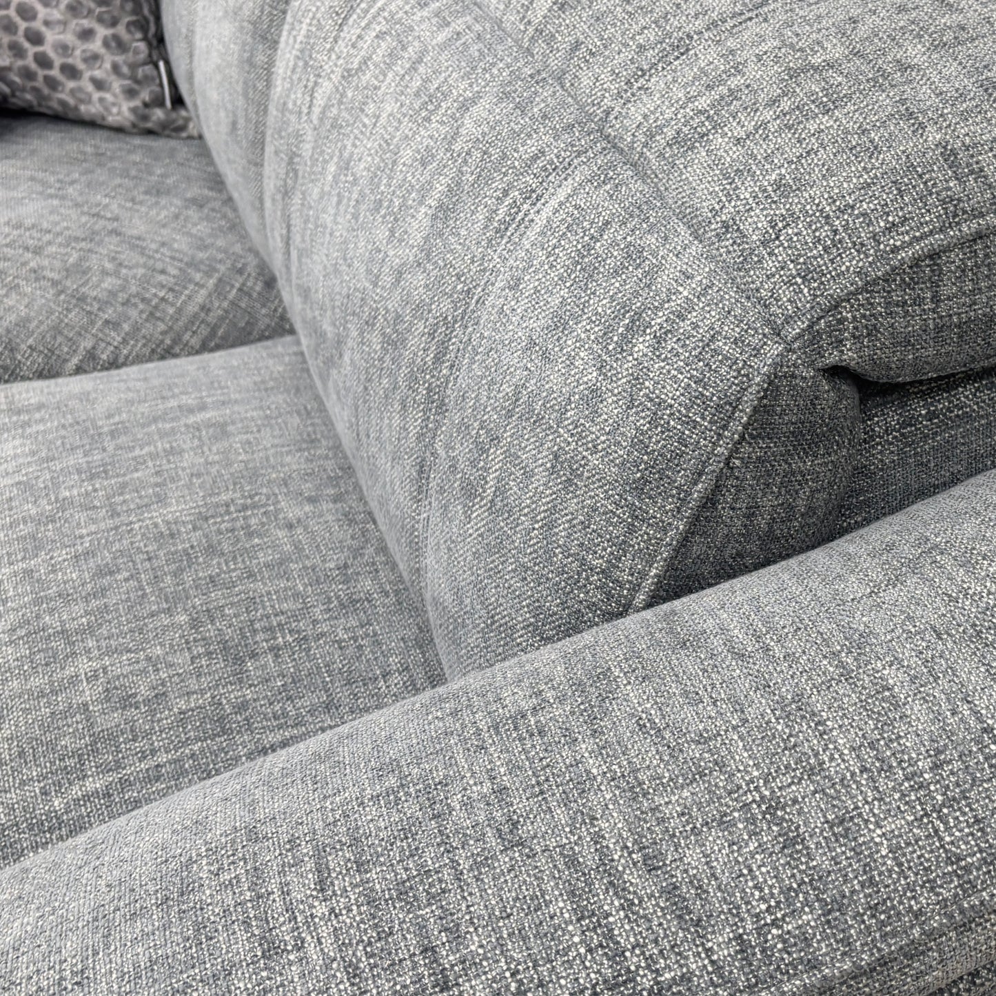 ‘Inca’ 13345 Anivia Dark Grey Fabric Double Power Recliner Corner Sofa with Power Headrests
