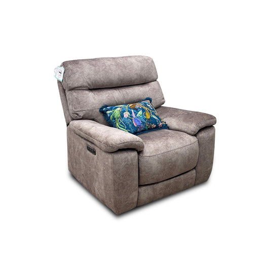 ‘Nimbus’ Bfa-Bnn-R29 Mink Velvet Power Recliner Chair with Power Headrests and Power Lumbar