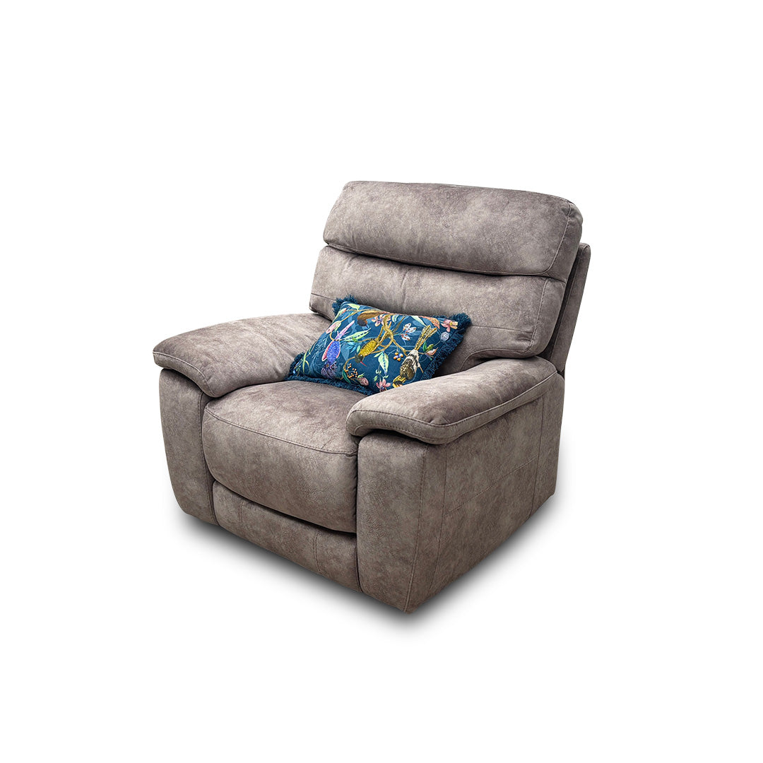 ‘Nimbus’ Bfa-Bnn-R29 Mink Velvet Power Recliner Chair with Power Headrests and Power Lumbar