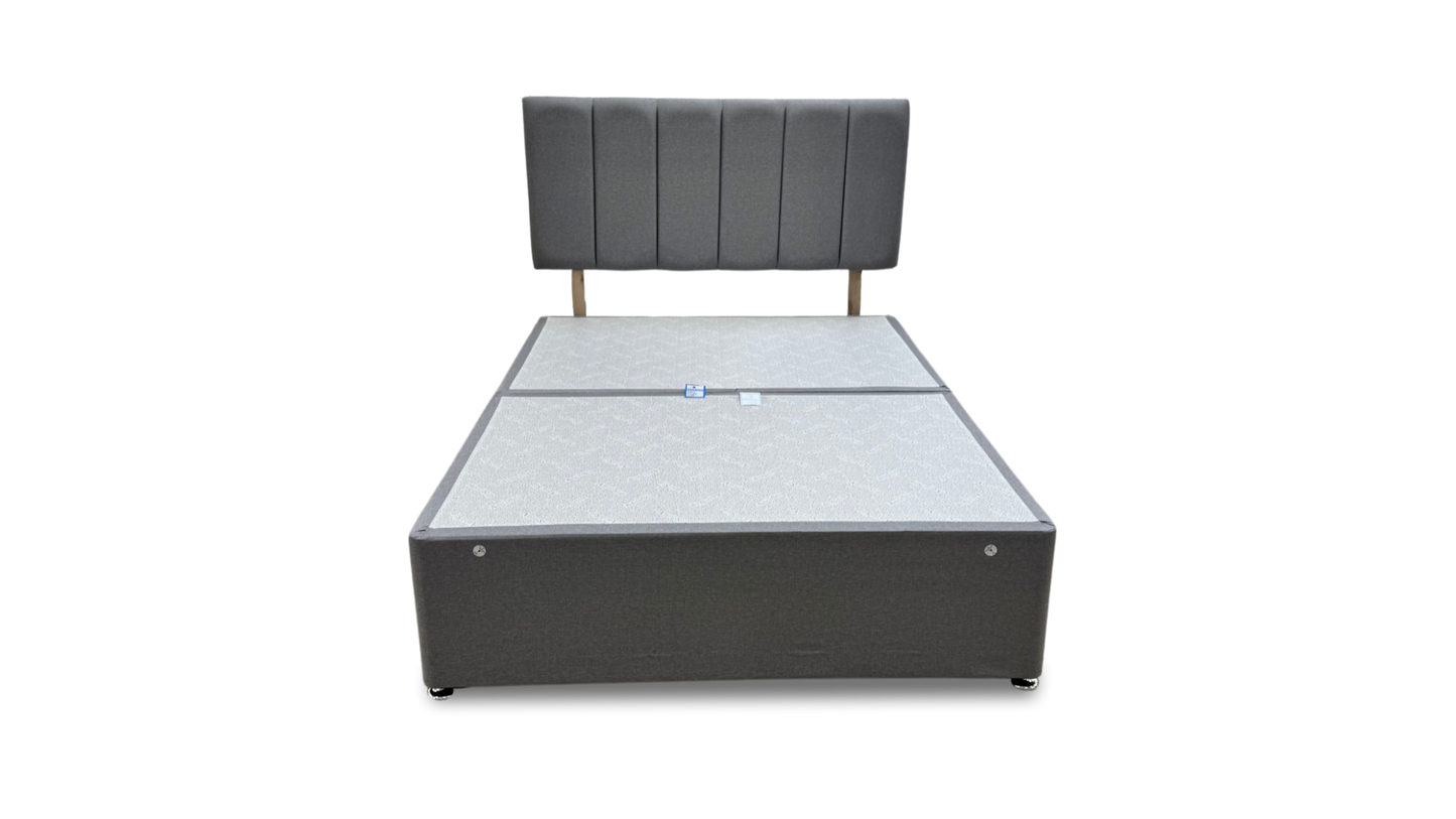 ‘Smithers’ Grey Fabric Double Bed
