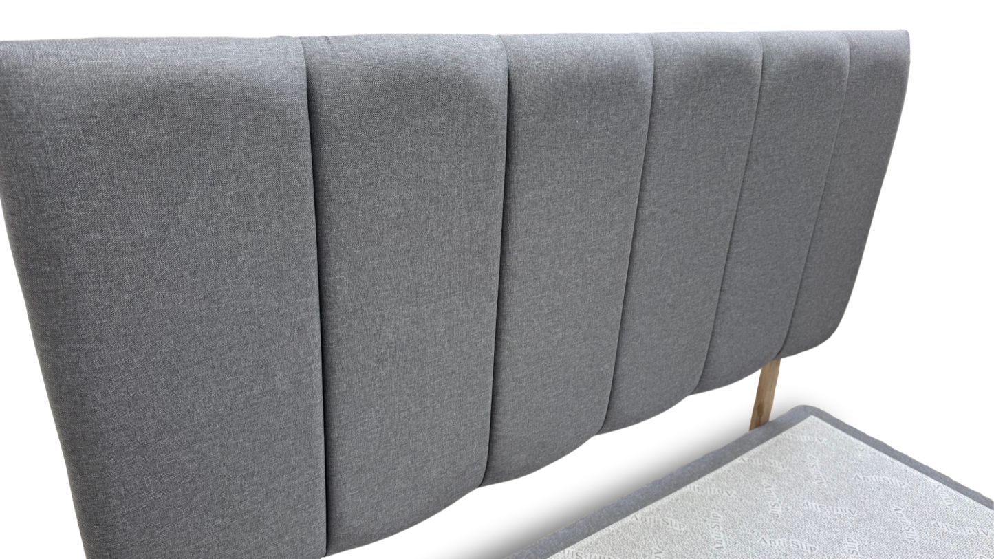 ‘Smithers’ Grey Fabric Double Bed
