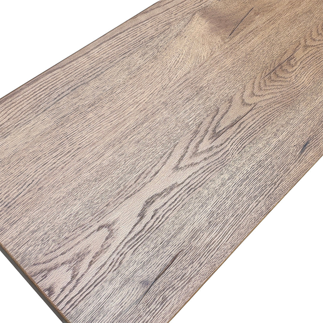 Bodahl 'Njord' 06 Old Bassano Solid Oak 240cm Dining Bench with Metal Shaped X-Legs