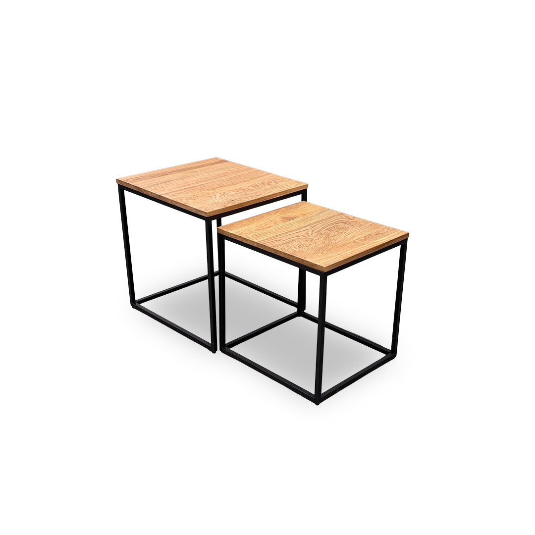 ‘Trend’ Solid Oak Square Nest of Tables