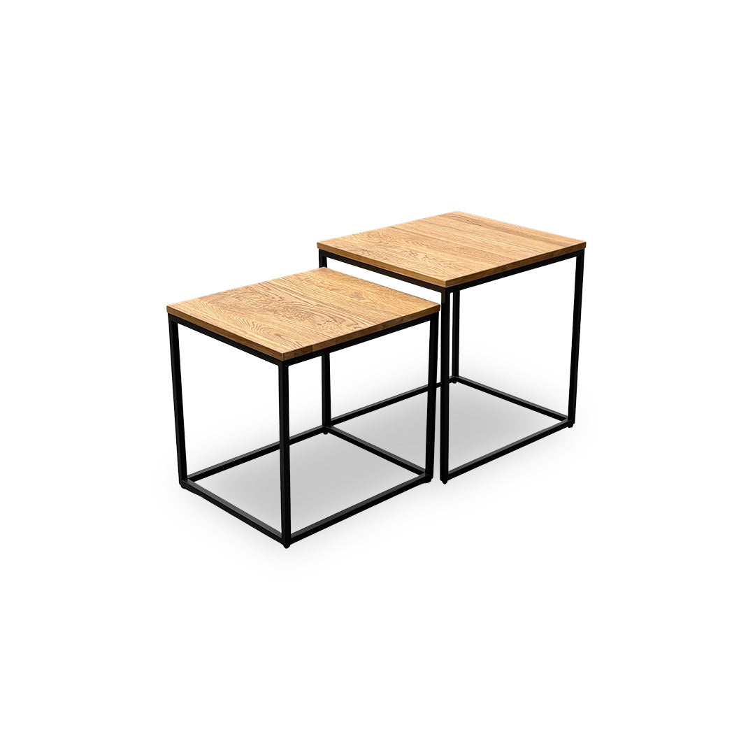 ‘Trend’ Solid Oak Square Nest of Tables