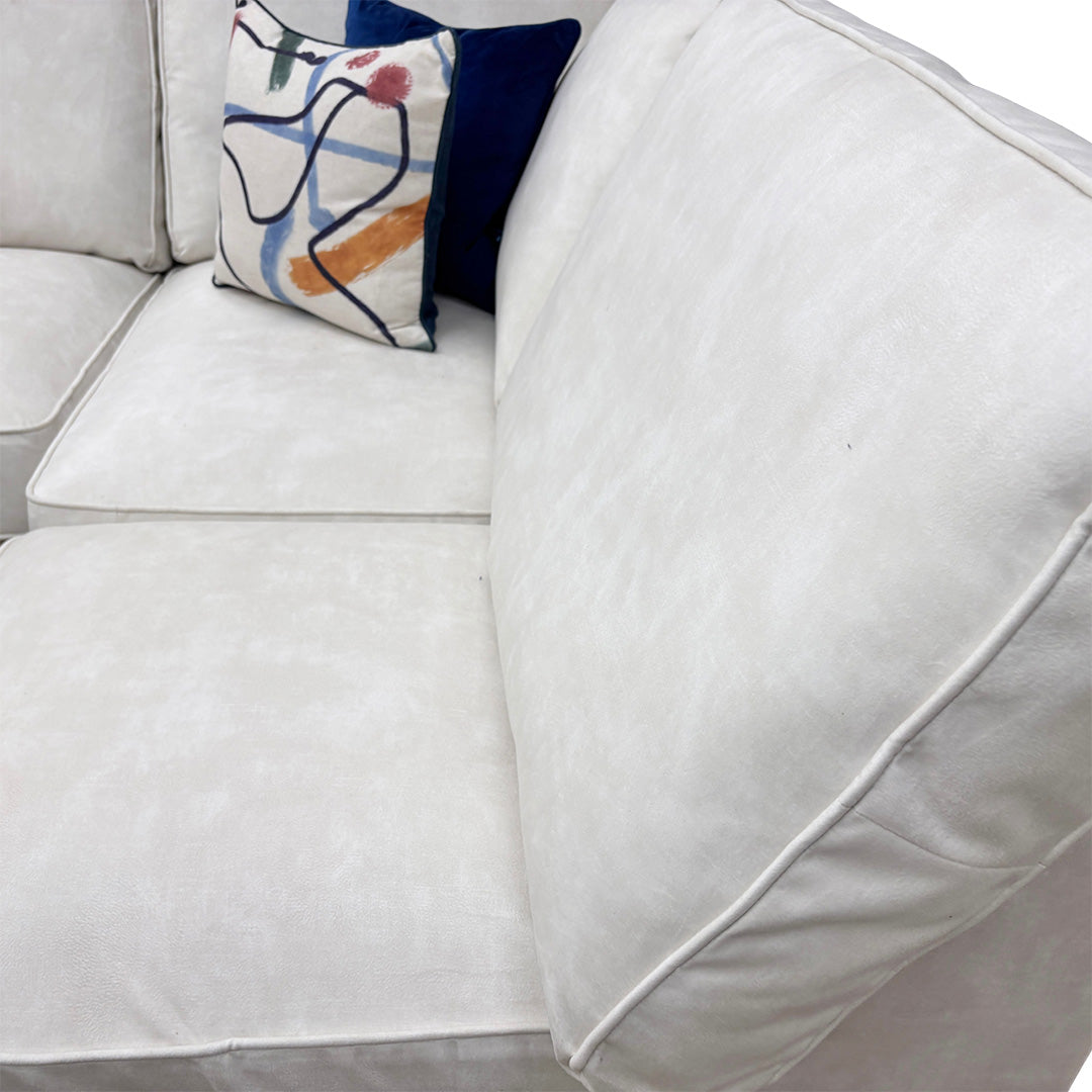 ‘Legend’ Sublime Pearl Velvet Right Hand Facing Classic Back Corner Sofa