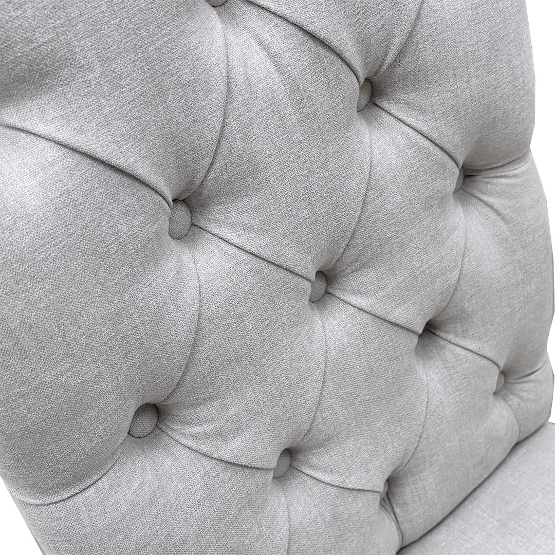 ‘Hamilton’ Taupe Fabric Pair of Button Back Chairs - Set of 2