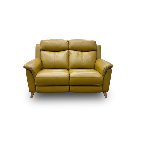 'Sienna' Mustard Leather 2 Seater Sofa