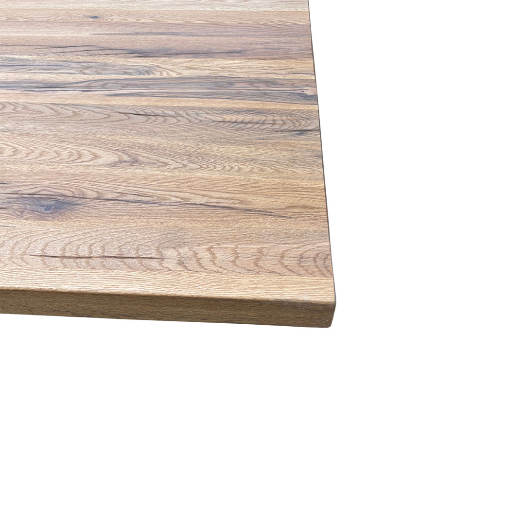 Bodahl 'Terra' 01 Oiled Solid Oak Straight Top 200cm Table with Metal Star Base