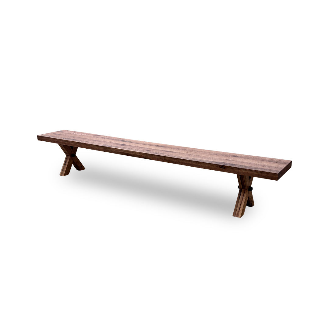 Bodahl 'Terra' 06 Bassano Solid Oak 280cm Dining Bench with Wooden X-Shaped Legs