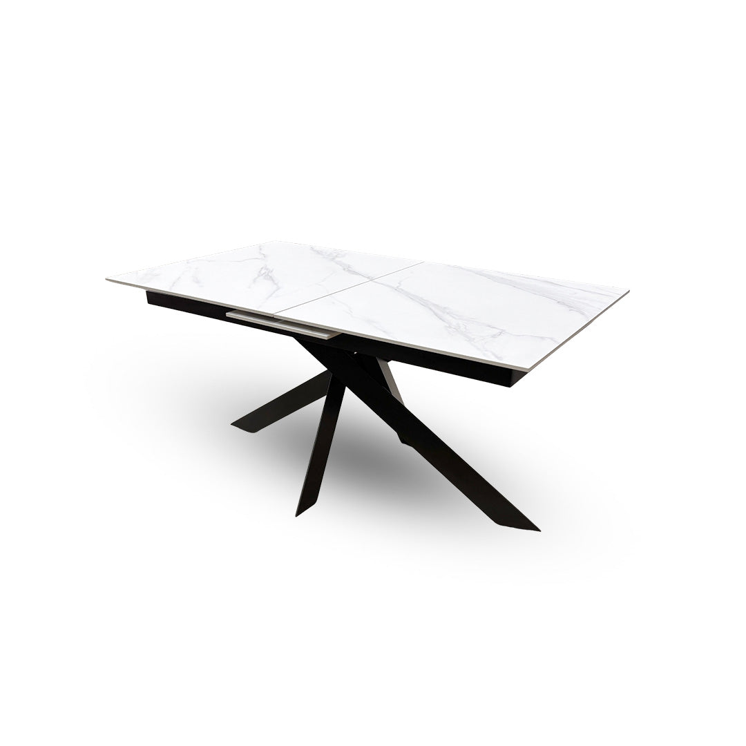 'Messina' Ceramic Top Pop Up Large Extending Dining Table