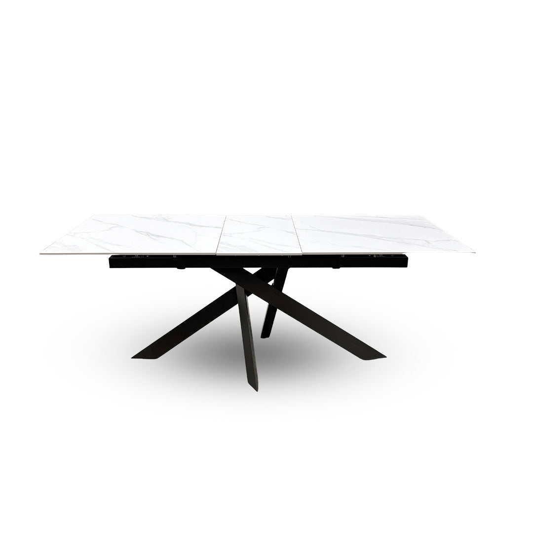 'Messina' Ceramic Top Pop Up Large Extending Dining Table