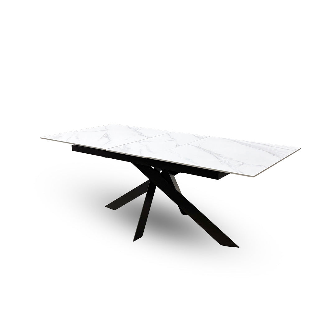 'Messina' Ceramic Top Pop Up Large Extending Dining Table
