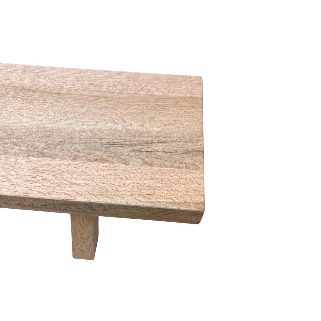 Bodahl 'Loki' 52 Natura Bianca Solid Oak 220cm Dining Bench with Wooden X-Shaped Legs
