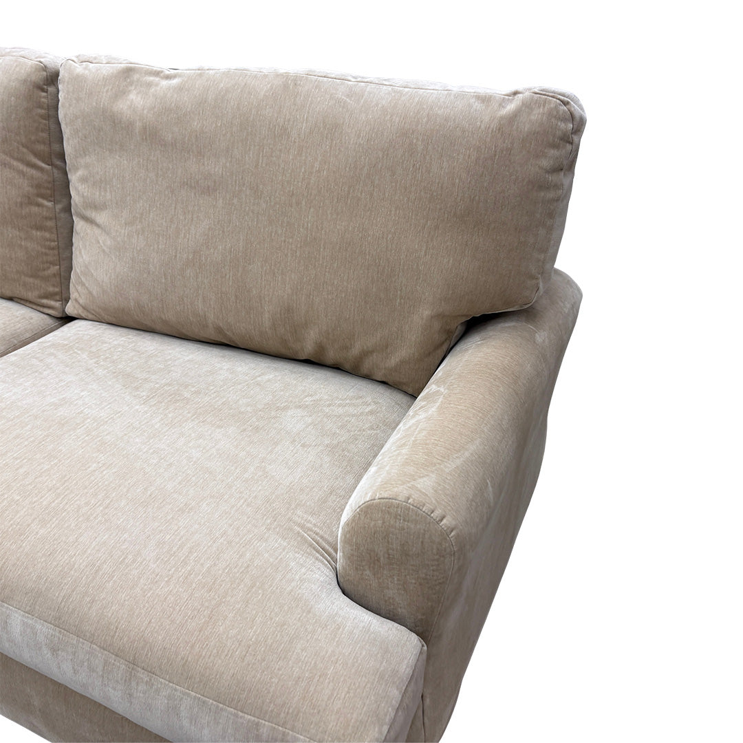 'Jackson' Oatmeal Chenille Fabric 3 Seater Sofa