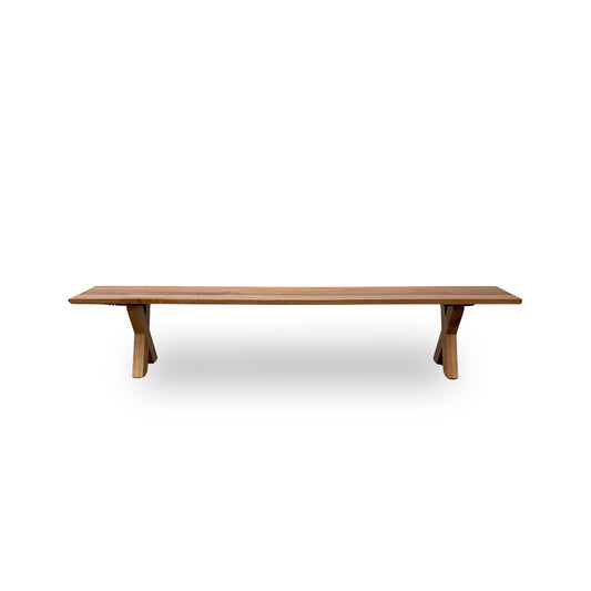 Bodahl 'Loki' 01 Oiled Solid Oak Dining Bench with Wooden X-Legs