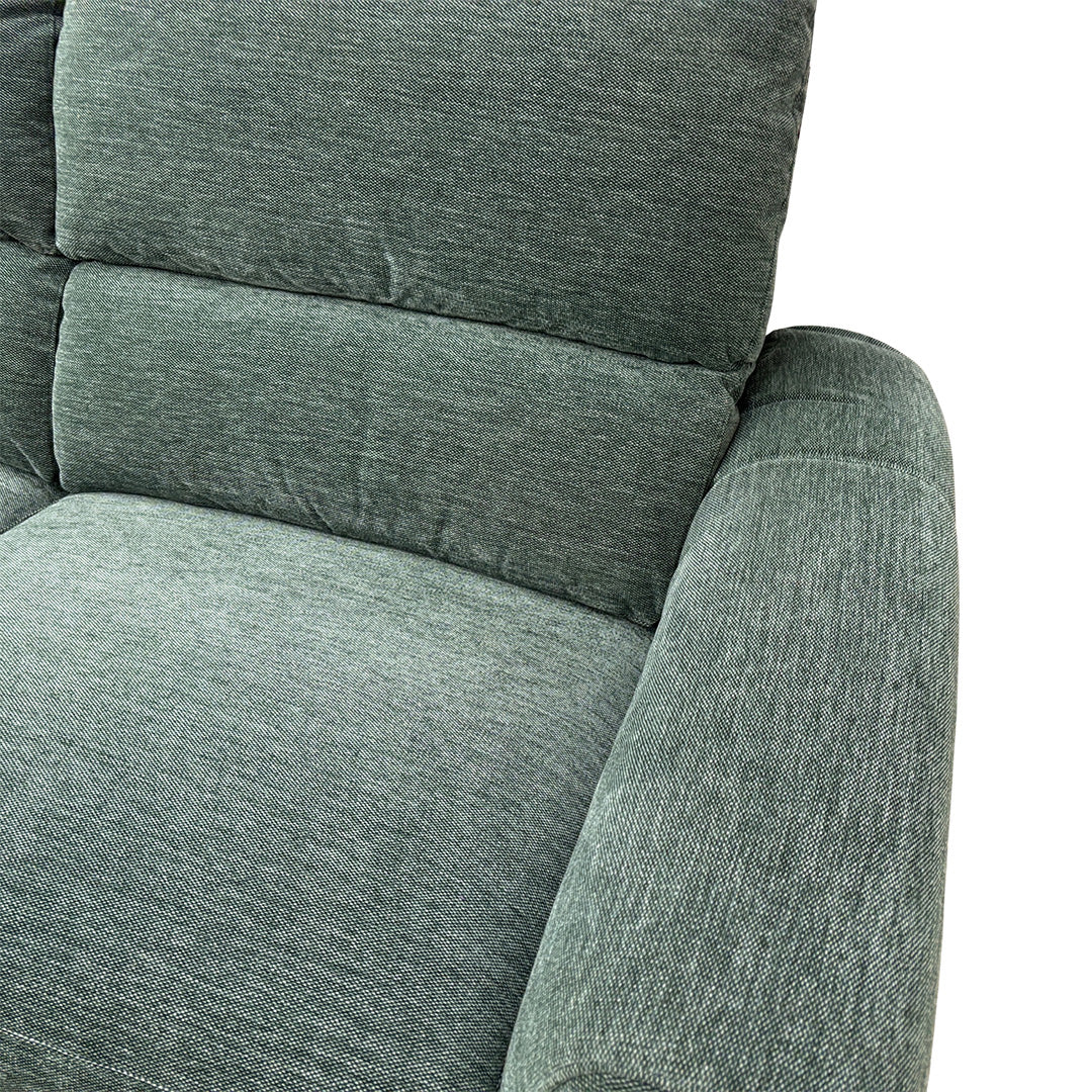 'Nixon' Fab-Ska-R48 Moss Green Fabric Left Hand Facing Corner Sofa