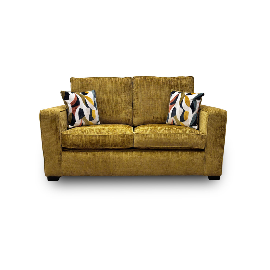 'Abberton' Dill Bromley Chenille Plain Chenille Fabric 2 Seater Deluxe Sofa Bed