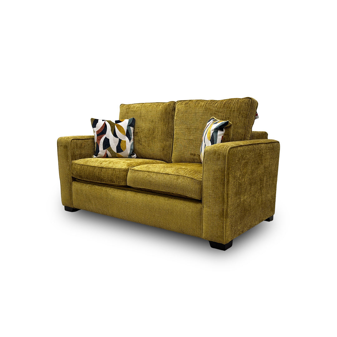 'Abberton' Dill Bromley Chenille Plain Chenille Fabric 2 Seater Deluxe Sofa Bed