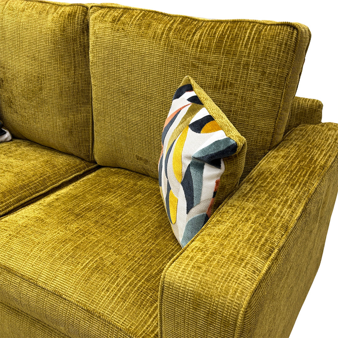'Abberton' Dill Bromley Chenille Plain Chenille Fabric 2 Seater Deluxe Sofa Bed