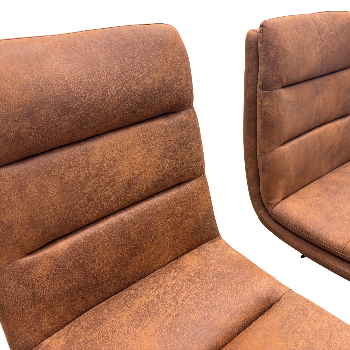Bodahl ‘Njord’ Rust Microfibre Fabric Upholstery Swivel Dining Chairs - Set of 4